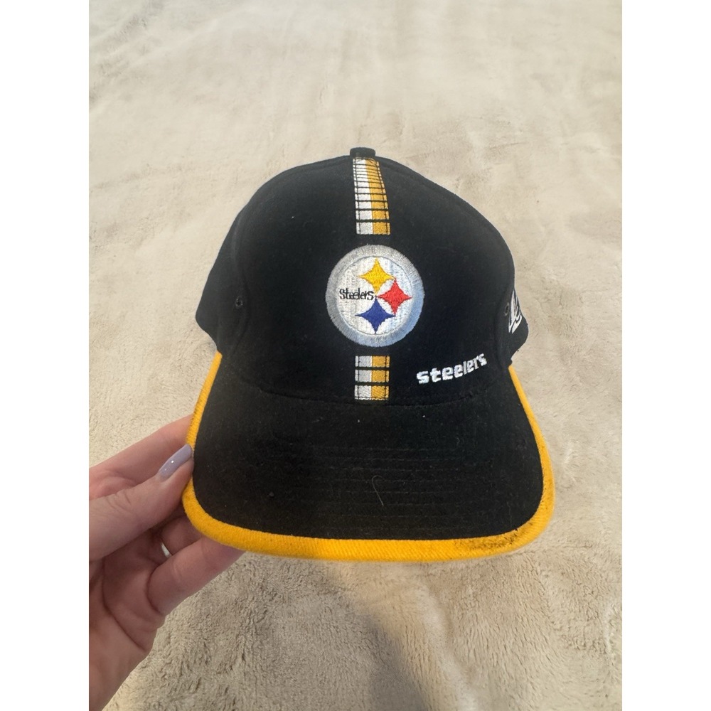 Pittsburgh Steelers Hat Cap Black NFL Pro Line Adjustable Back Suede